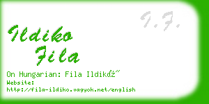 ildiko fila business card